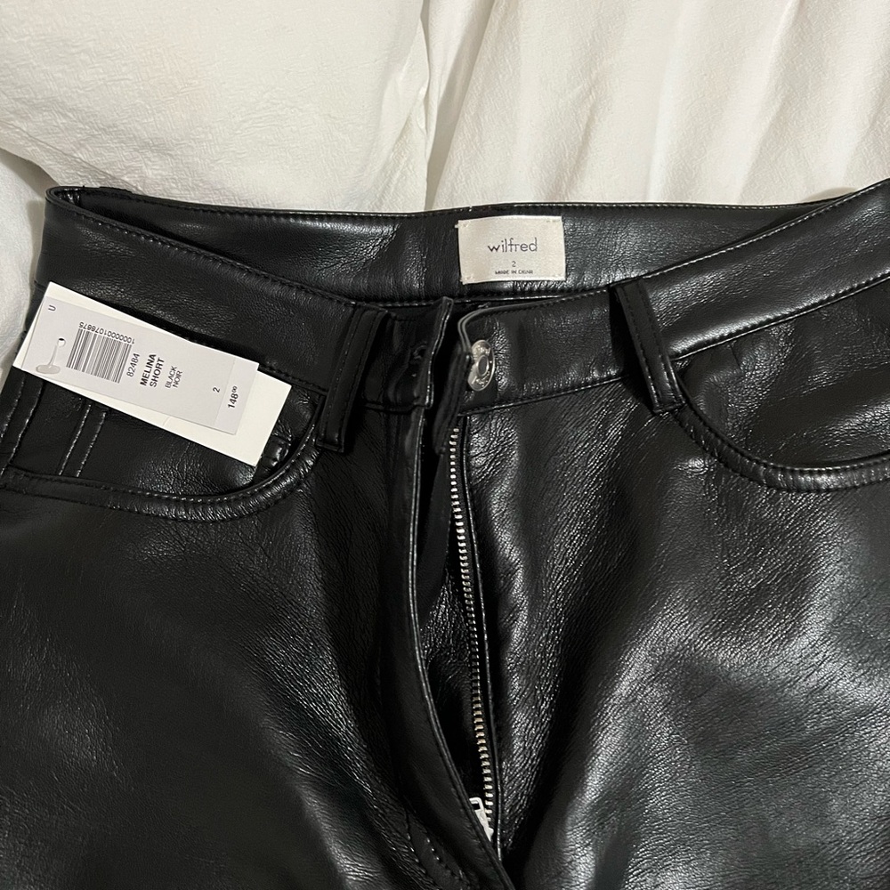 Black leather Melina pants